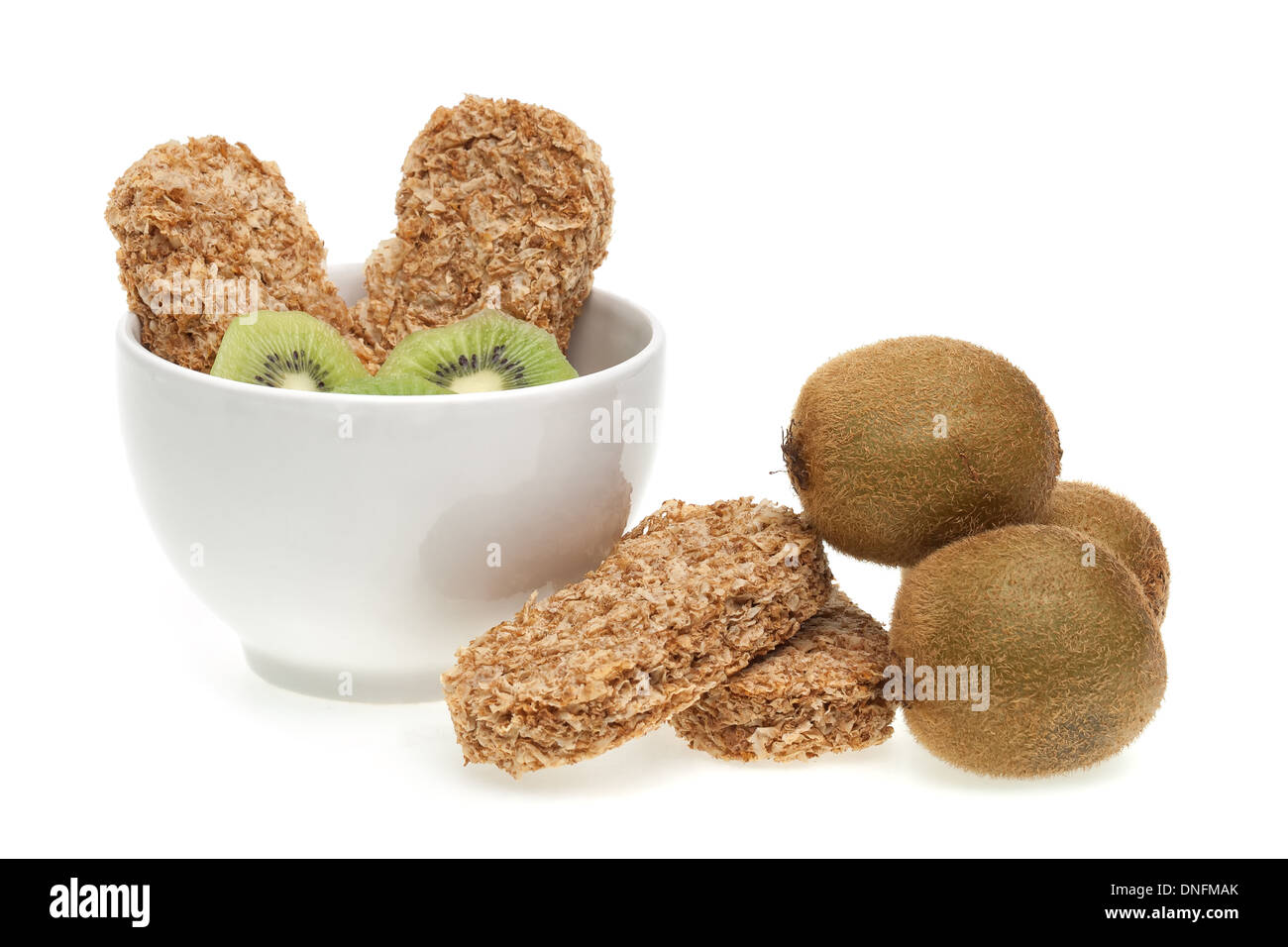 Gesunde Ernährung mit Müsliriegel und Kiwi Frucht Stockfoto
