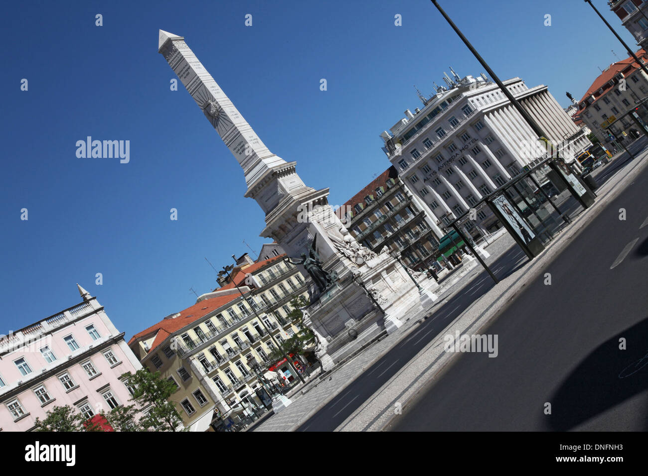 Monumento aos Restauradores, Lissabon Stockfoto