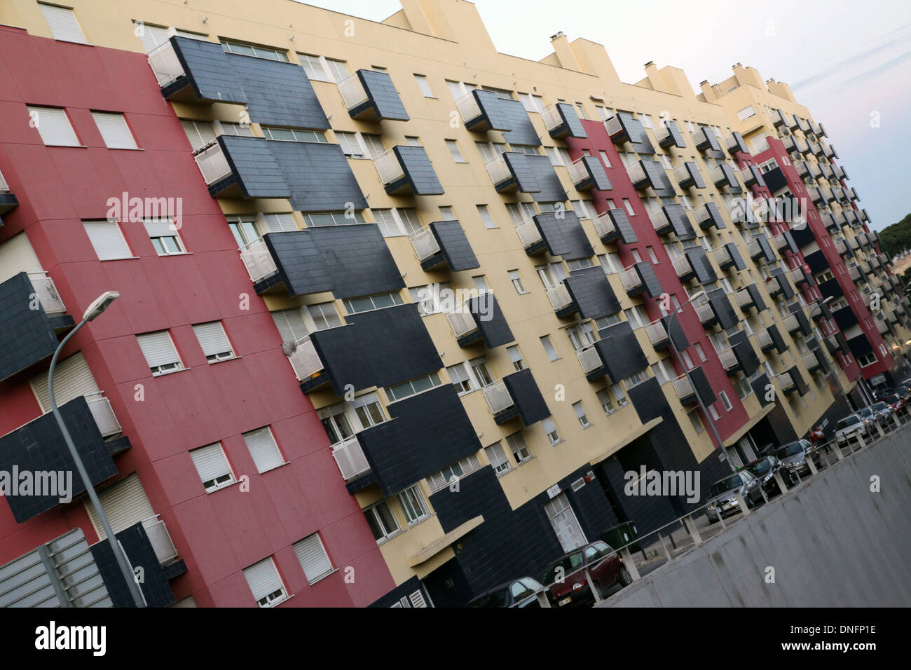Apartmenthaus im Parque das Nações, Lissabon Stockfoto