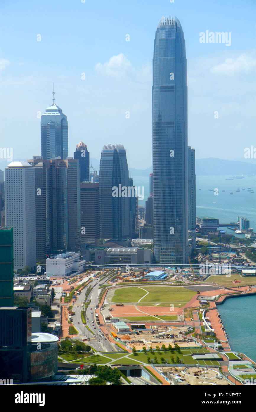 Hongkong China, HK, Asien, Chinesisch, Orientalisch, Insel, Zentral, Hochhaus Wolkenkratzer Gebäude Gebäude Wolkenkratzer, Gebäude, Skyline der Stadt, Victoria Stockfoto