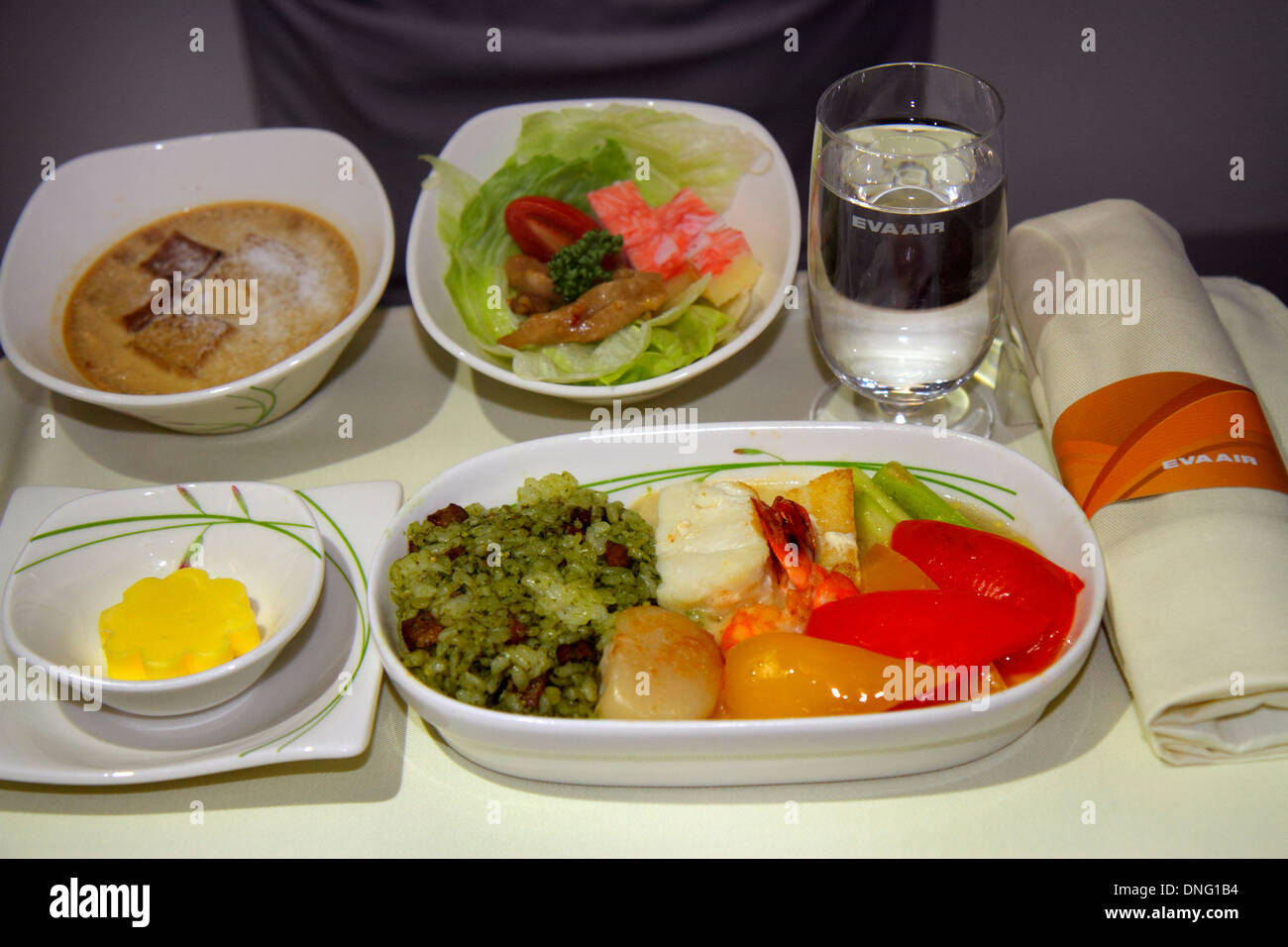 Republik China,Taiwan,Taipei,Asien,Orient,Orient,Taiwan Taoyuan Internationaler Flughafen,TPE,Flug,Passagierkabine,Flug nach Hongkong,ME Stockfoto