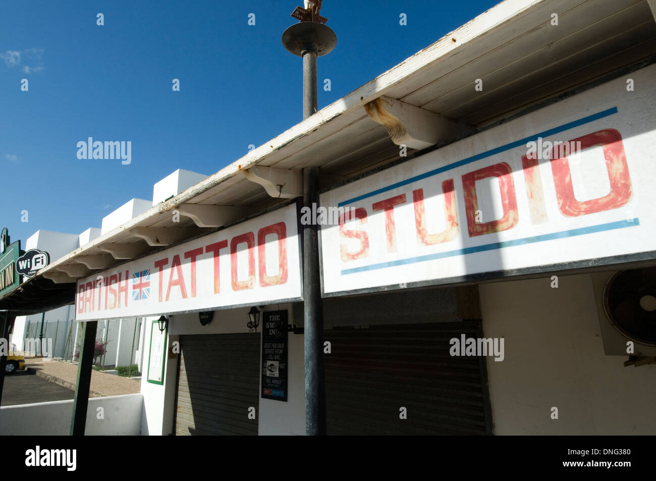 Tattoo Parlor Künstler Stuben Künstler Shop Studio Studios Tattoos Tätowierer Tätowierung tätowiert bekommen eine immer Stockfoto
