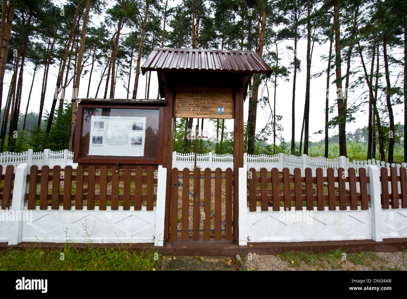 WWI-Friedhof in der Nähe von Ludynia, Świętokrzyskie Woiwodschaft, Polen. Stockfoto