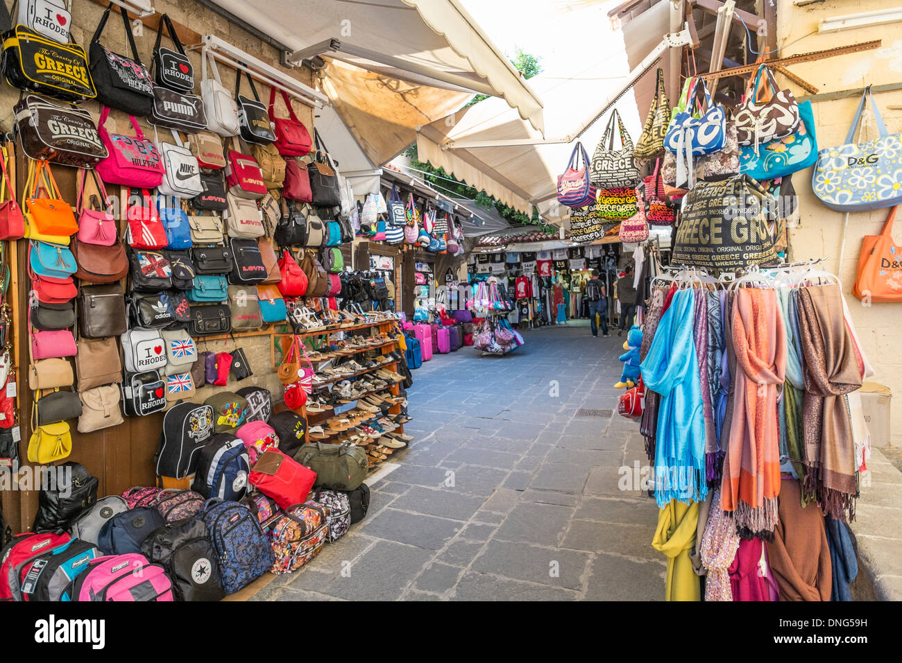 Rhodos Altstadt Markt Stockfoto