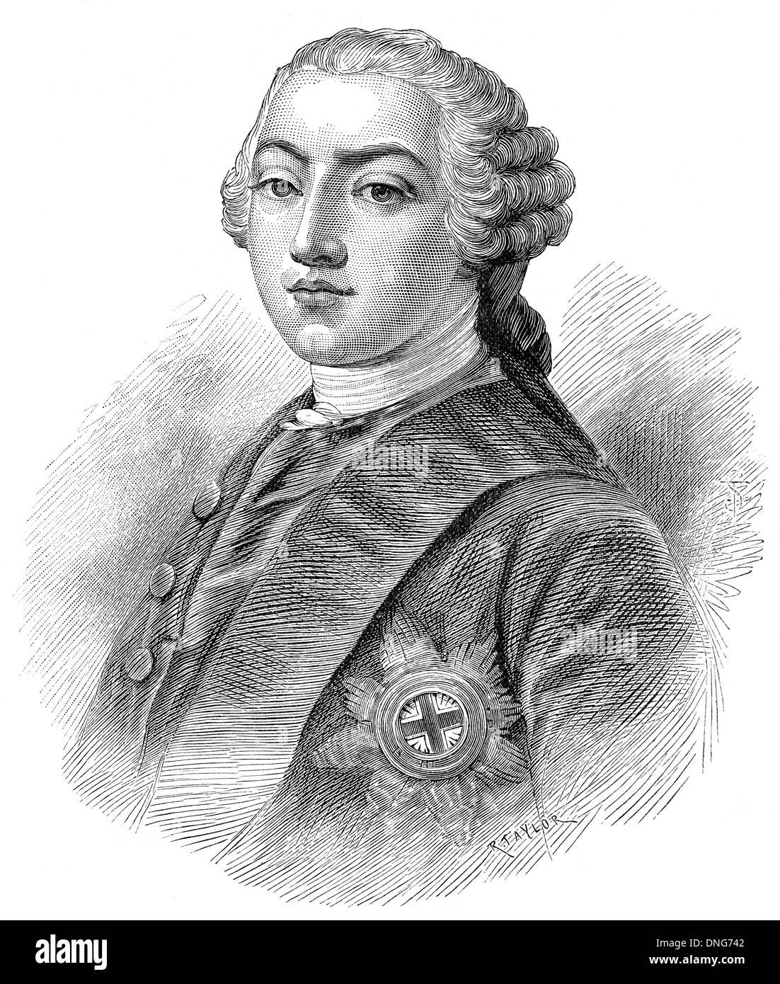 George III oder George William Frederick, 1738-1820, König von Großbritannien und König von Irland, Georg III. Wilhelm Friedrich, Stockfoto