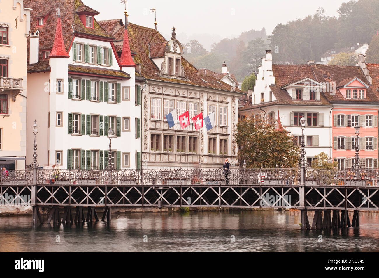 Die Stadt Luzern in der Schweiz. Stockfoto