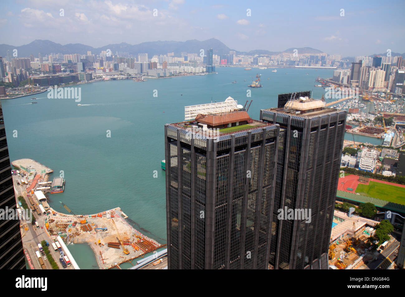 Hong Kong China, HK, Asien, Chinesisch, Orientalisch, Insel, Wan Chai, Hochhaus Wolkenkratzer Gebäude Wolkenkratzer, Gebäude, Skyline der Stadt, Victori Stockfoto