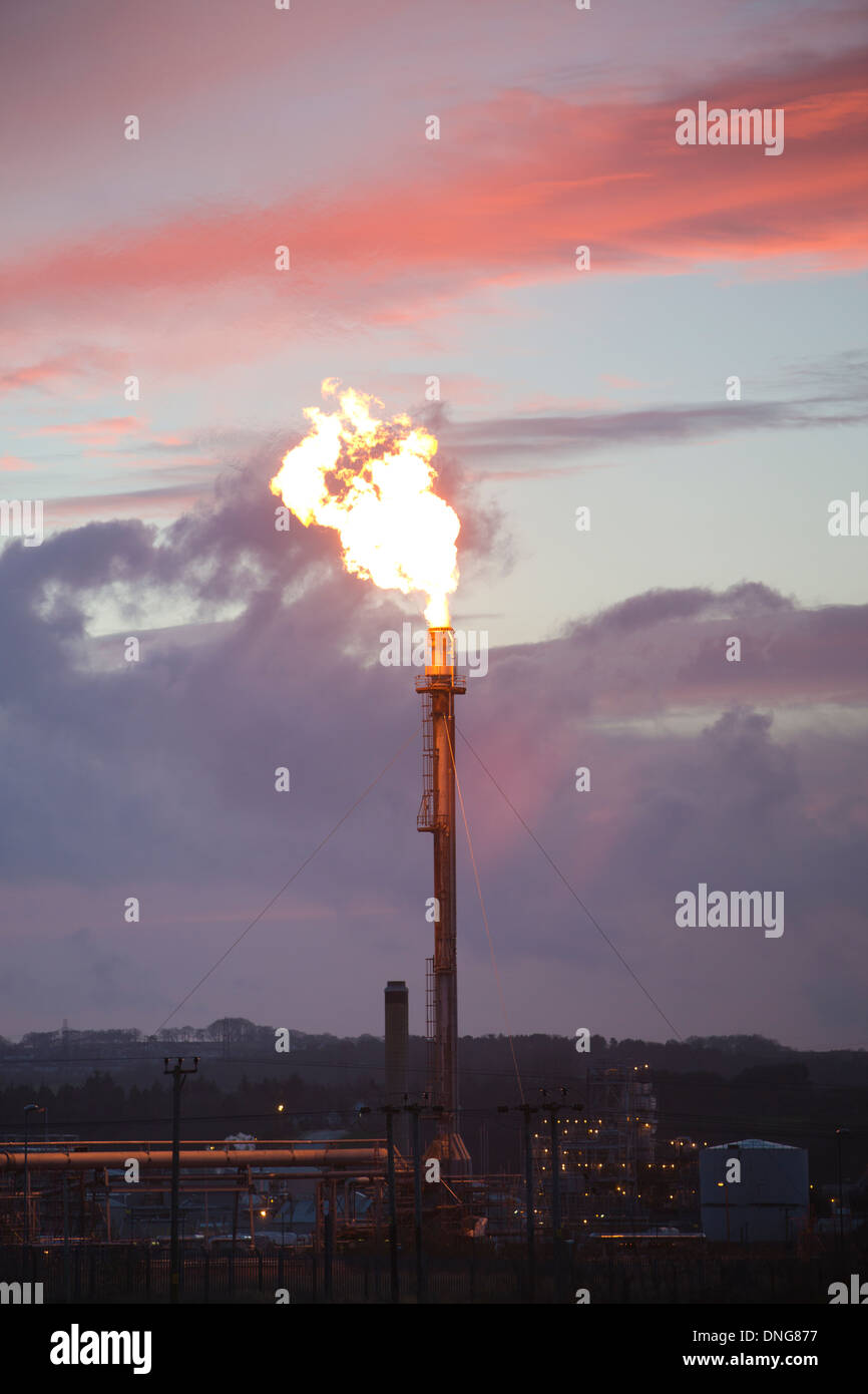 Grangemouth petrochemische Anlage und die Heimat Schottlands Öl-Raffinerie-Industrie im Besitz von Ineos, Vereinigtes Königreich. Stockfoto