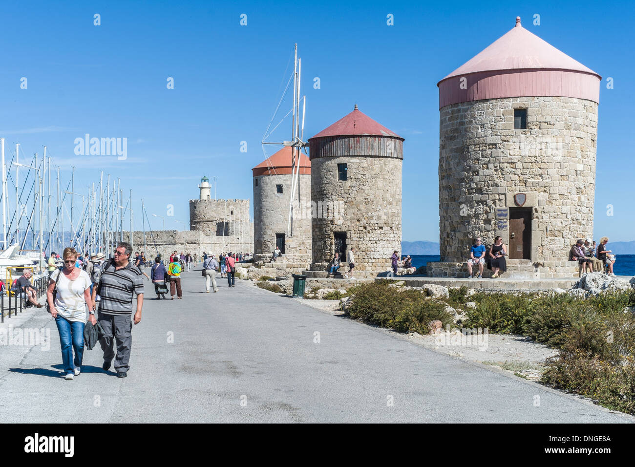 Rhodos Hafen Stockfoto