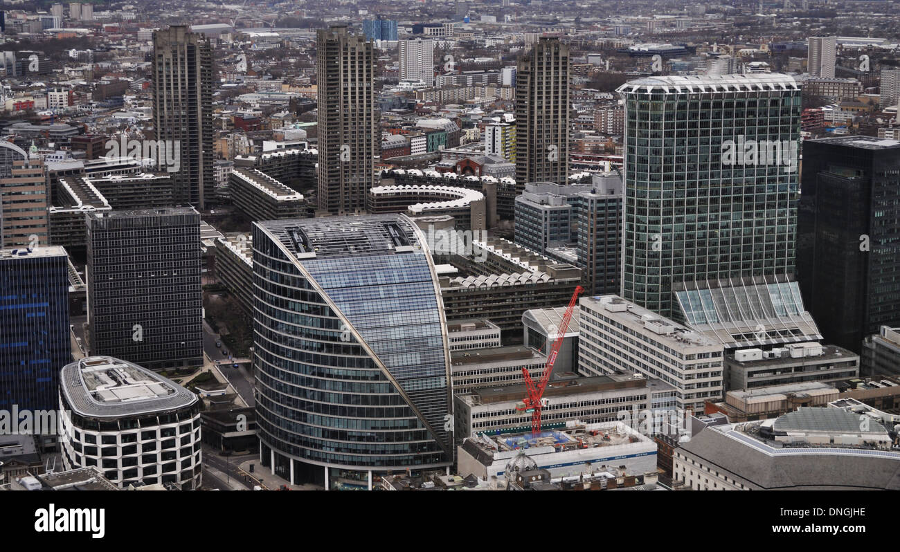 Ansicht West in der City of London, Barbican Stockfoto