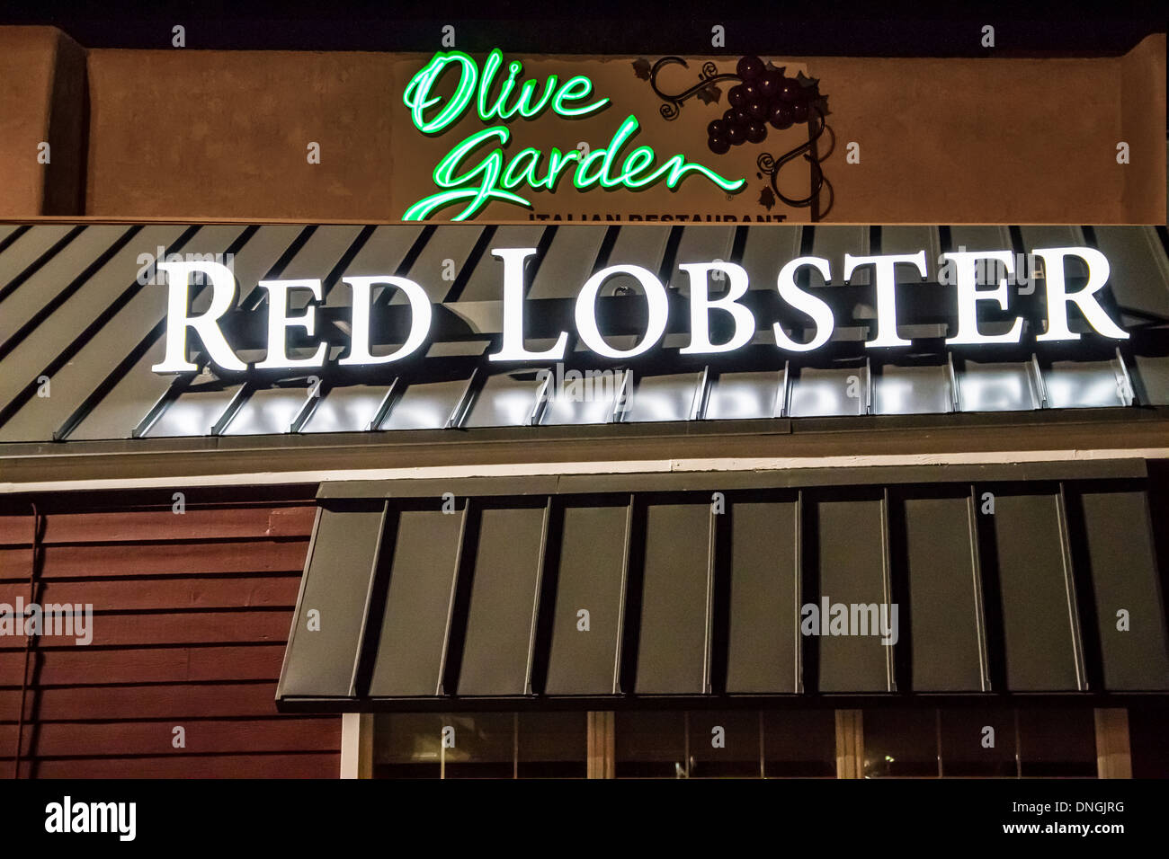 Olive Garden Red Lobster Foto mashup Stockfoto