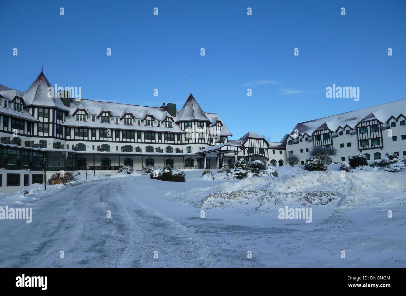 Das Algonquin Hotel, St Andrews, im Winter. Stockfoto