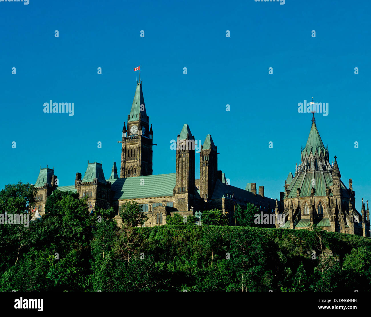 Parlamentsgebäude am Parliament Hill in Ottawa, Ontario, Kanada Stockfoto