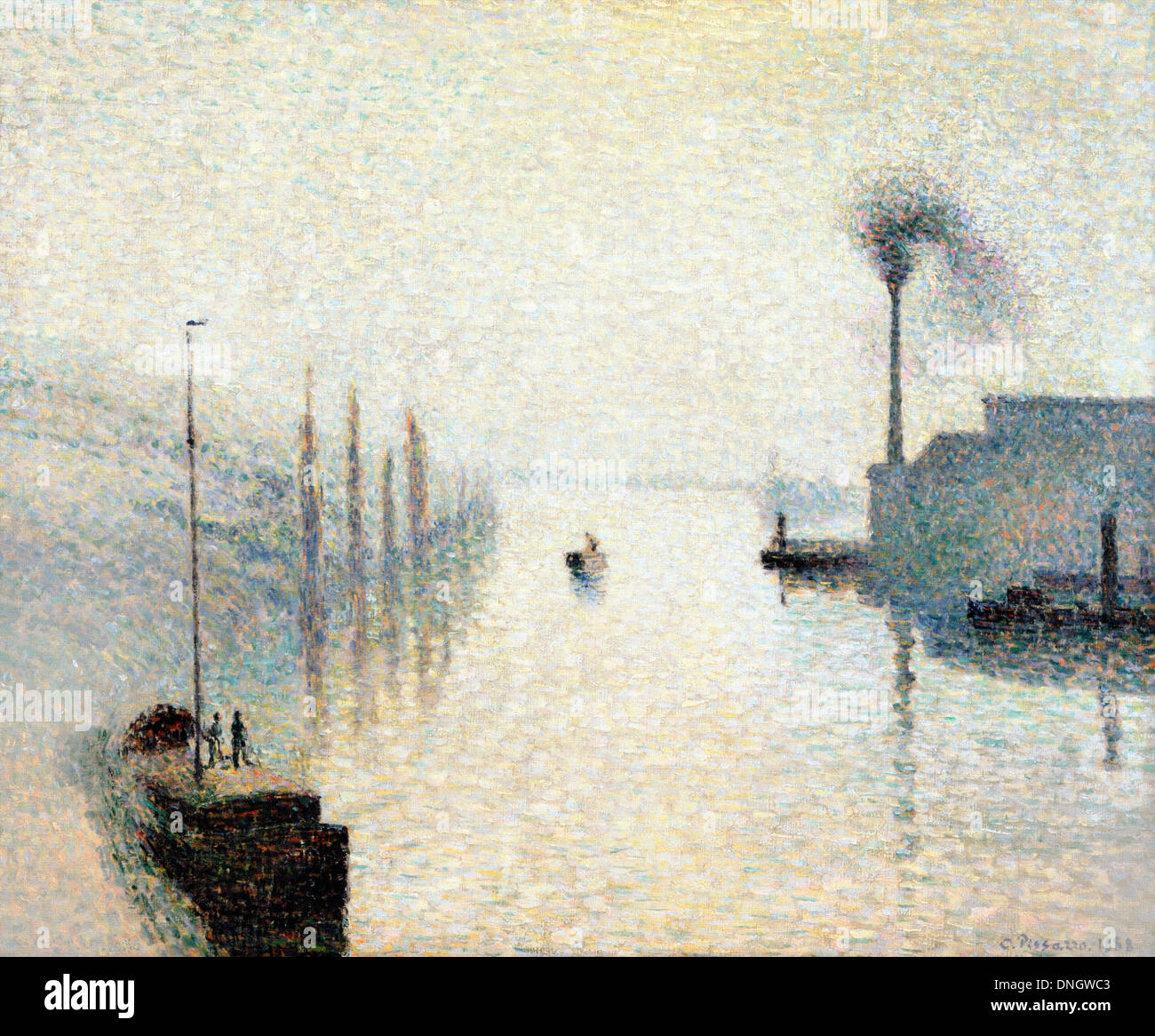 Camille Pissarro, der Effekt der Nebel 1888 Öl auf Leinwand. Philadelphia Museum of Art, Philadelphia, Pennsylvania, USA. Stockfoto