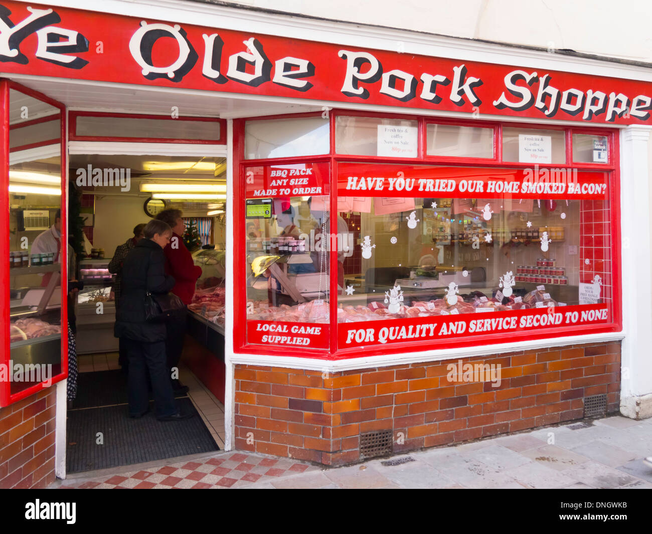 Ye Olde Schweinefleisch Shoppe einen kleinen spezialisierten Schweinebraten und Spiel Metzger