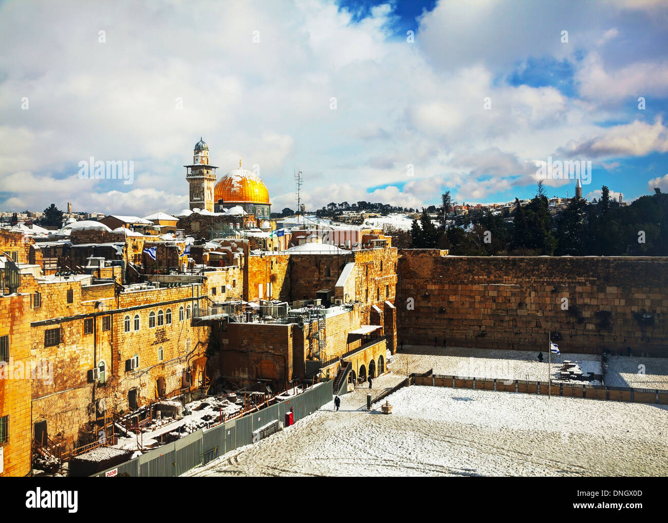 Die Klagemauer in Jerusalem, Israel Om einen sonnigen Tag Stockfoto