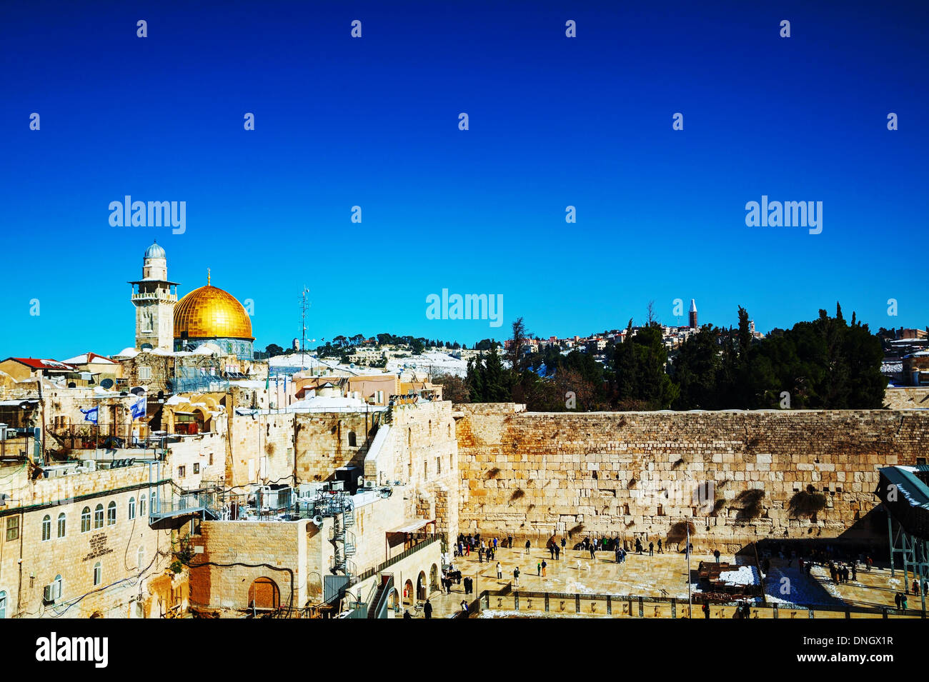 Die Klagemauer in Jerusalem, Israel Om einen sonnigen Tag Stockfoto