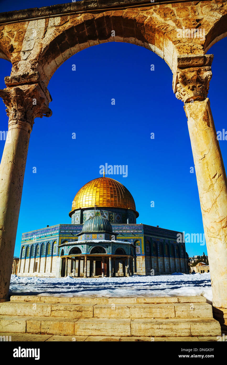 Kuppel des Rock-Moschee in Jerusalem, Israel Stockfoto