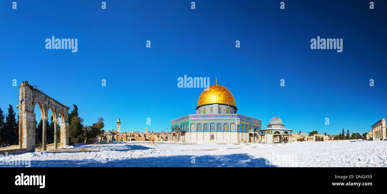 Kuppel des Rock-Moschee in Jerusalem, Israel Stockfoto