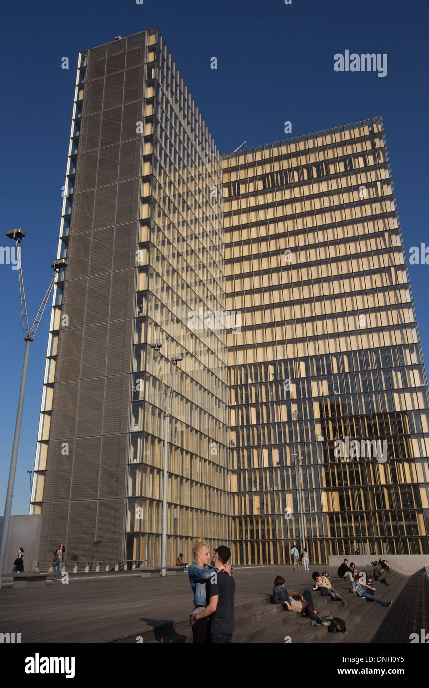 GRANDE BIBLIOTHEQUE, NATIONALE BIBLIOTHEK VON FRANKREICH, TGB, 13. ARRONDISSEMENT, PARIS, FRANKREICH Stockfoto