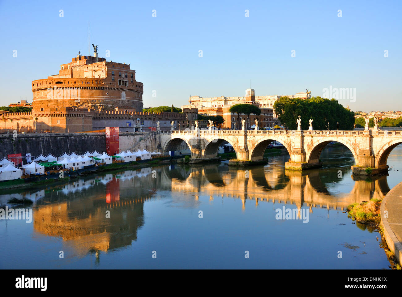 Castel Sant Rom Italien Brücke Stockfoto