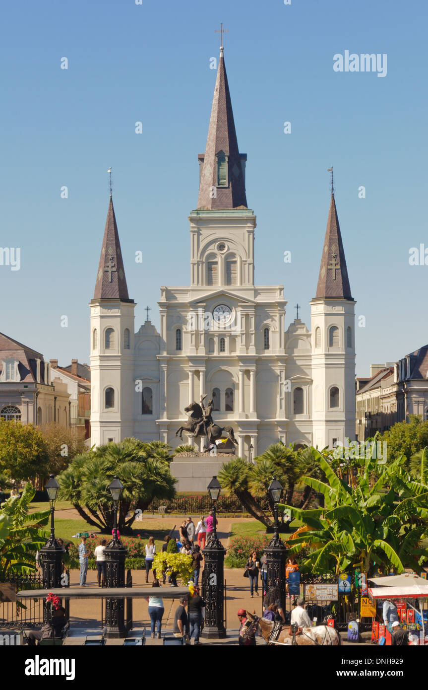 St. Louis Kathedrale-Basilika New Orleans Stockfoto