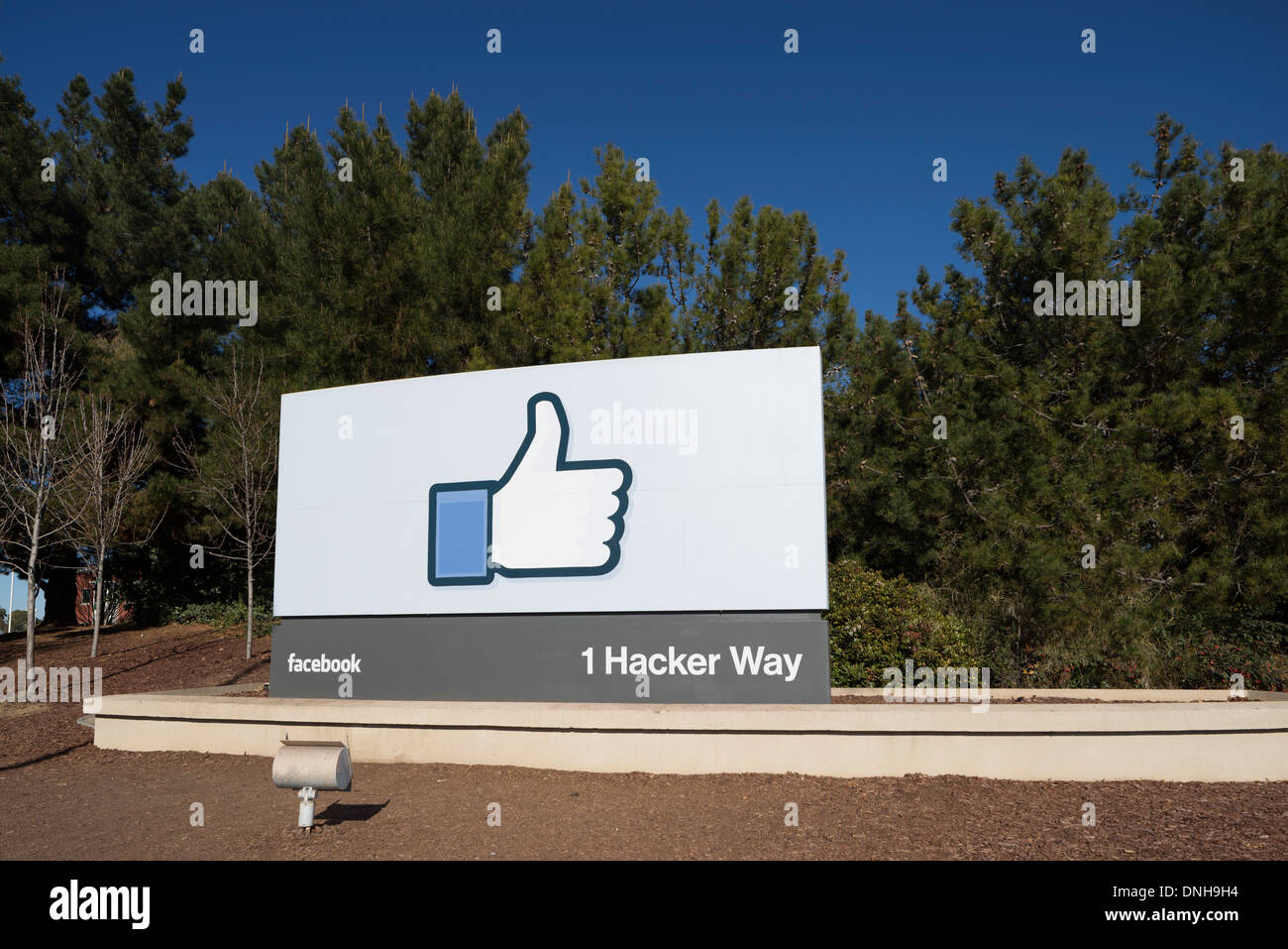 Facebook Like Sign. 1 Hacker Weg. Stockfoto