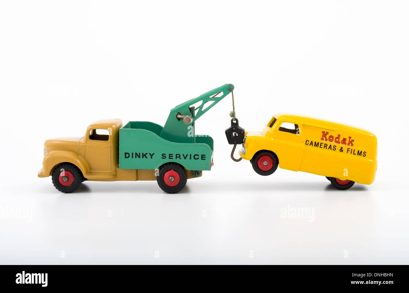 Meccano Dinky Diecast No.430 Panne LKW 01:48 (1954-1964) mit Kodak Bedford Van No.480 (1954) Stockfoto