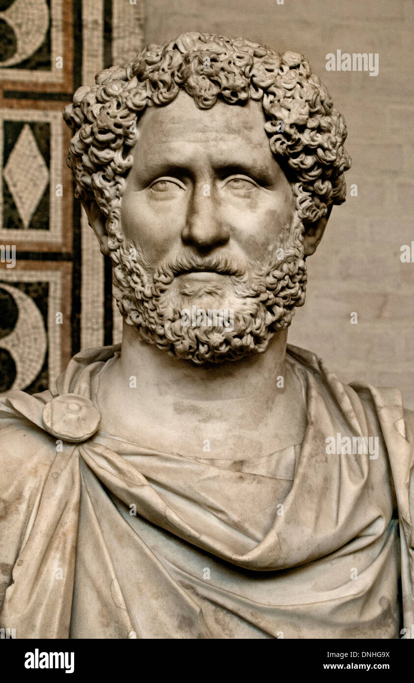 Porträt von Kaiser Lucius Verus. Marmor, ca. 161-170 n. Chr.. Aus Rom Roman Rom Italien Italienisch Stockfoto