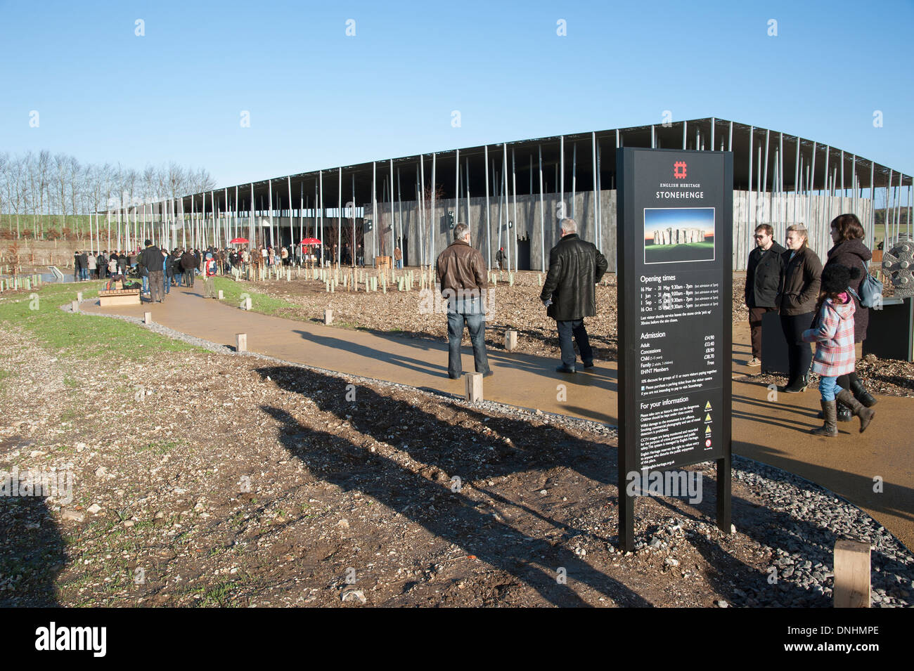 Stonehenge-Besucherzentrum eröffnet im Dezember 2013 Wiltshire England UK Stockfoto