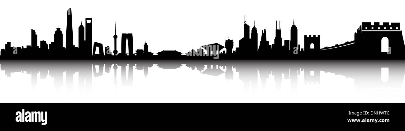 Großen Festland China Building Skyline Stockfoto