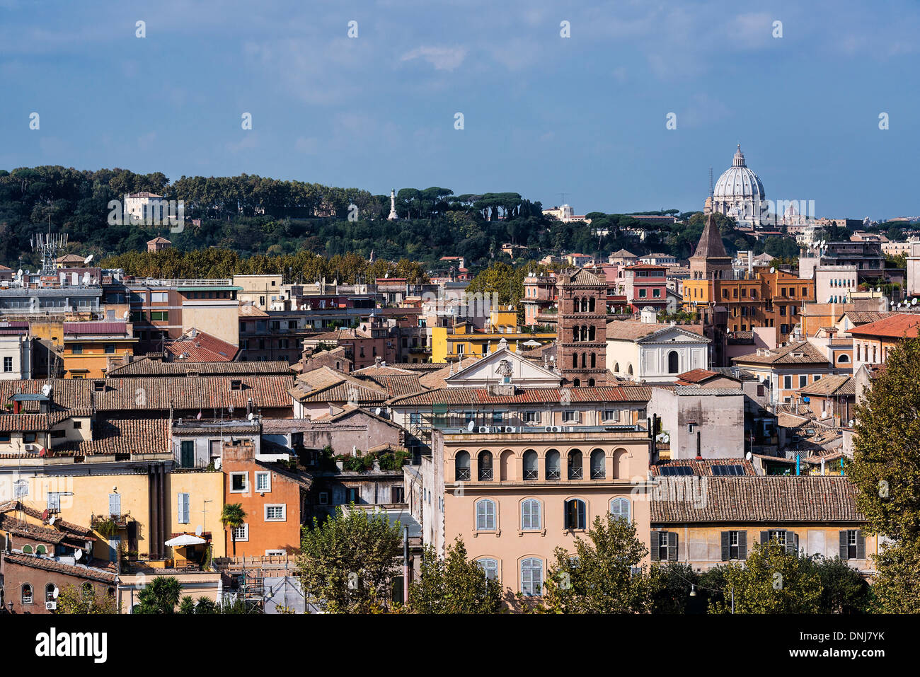 Ansicht des Viertels Trastevere von Rom, Italien Stockfoto