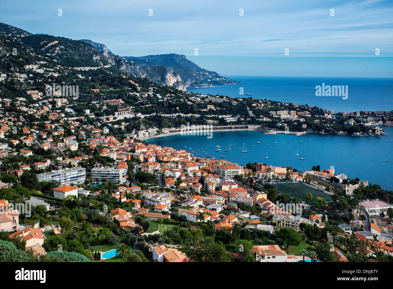 Luftbild von der französischen Stadt Nizza, Côte d ' Azur, Côte d ' Azur, Frankreich, Europa Stockfoto
