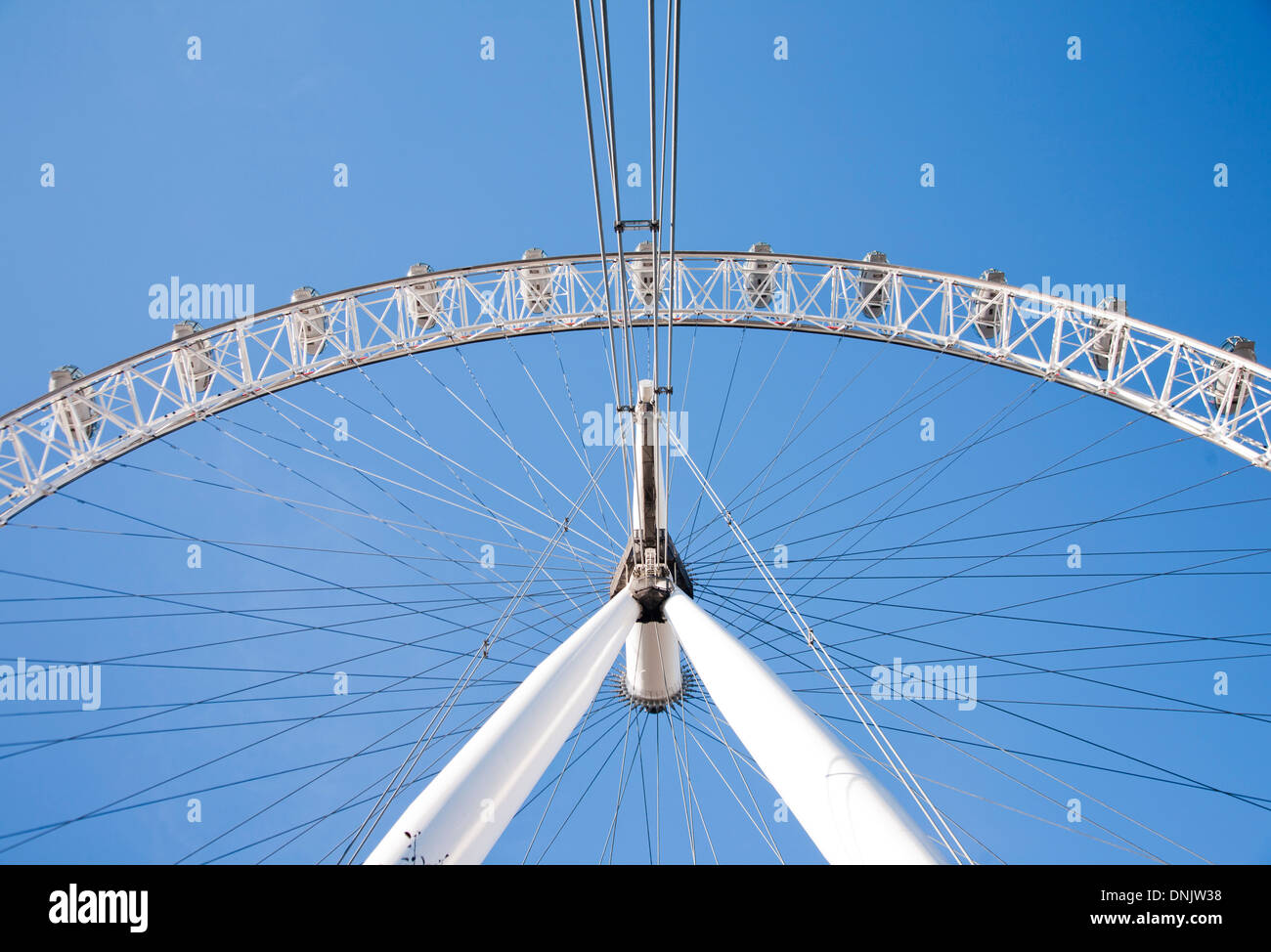 Detail des London Eye, Touristenattraktion, London, England, Vereinigtes Königreich Stockfoto