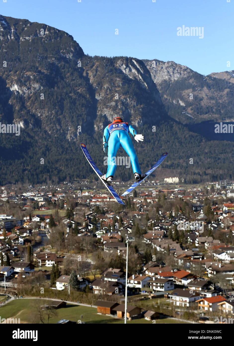 Skisprung Skispringen Garmisch Partenkirchen Stockfotos und