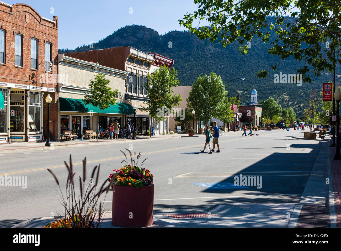 Historische Innenstadt, kleine Stadt von Buena Vista, Colorado, USA Stockfoto