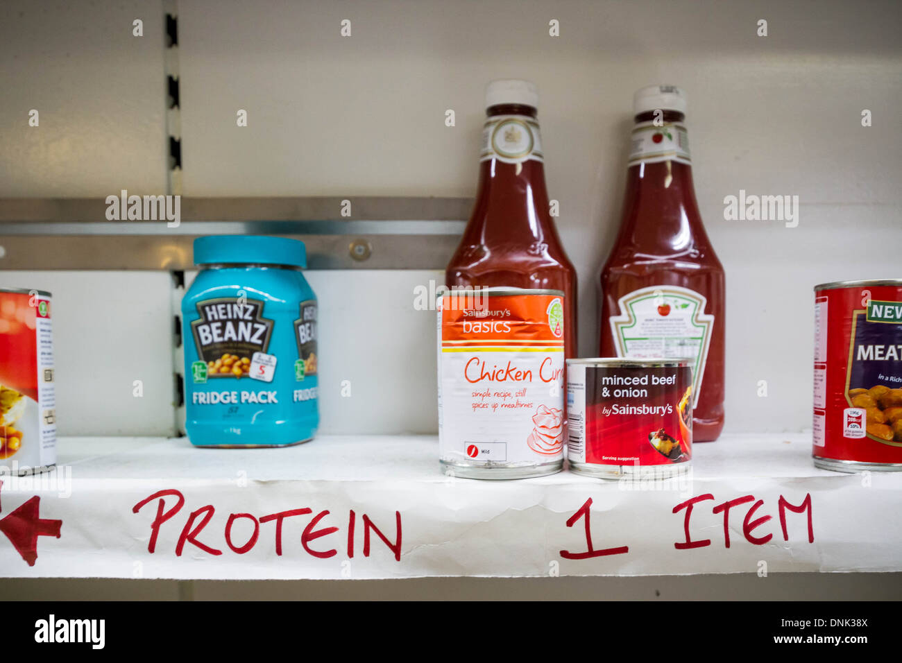 Die Lewisham Lebensmittelbank in New Cross, London, UK. Stockfoto