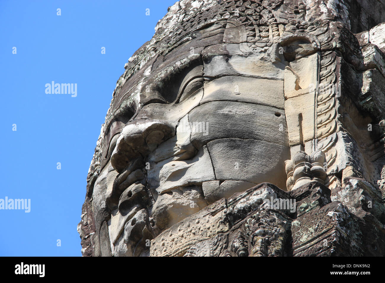 Bayon Tempel Gesicht, Kambodscha Stockfoto