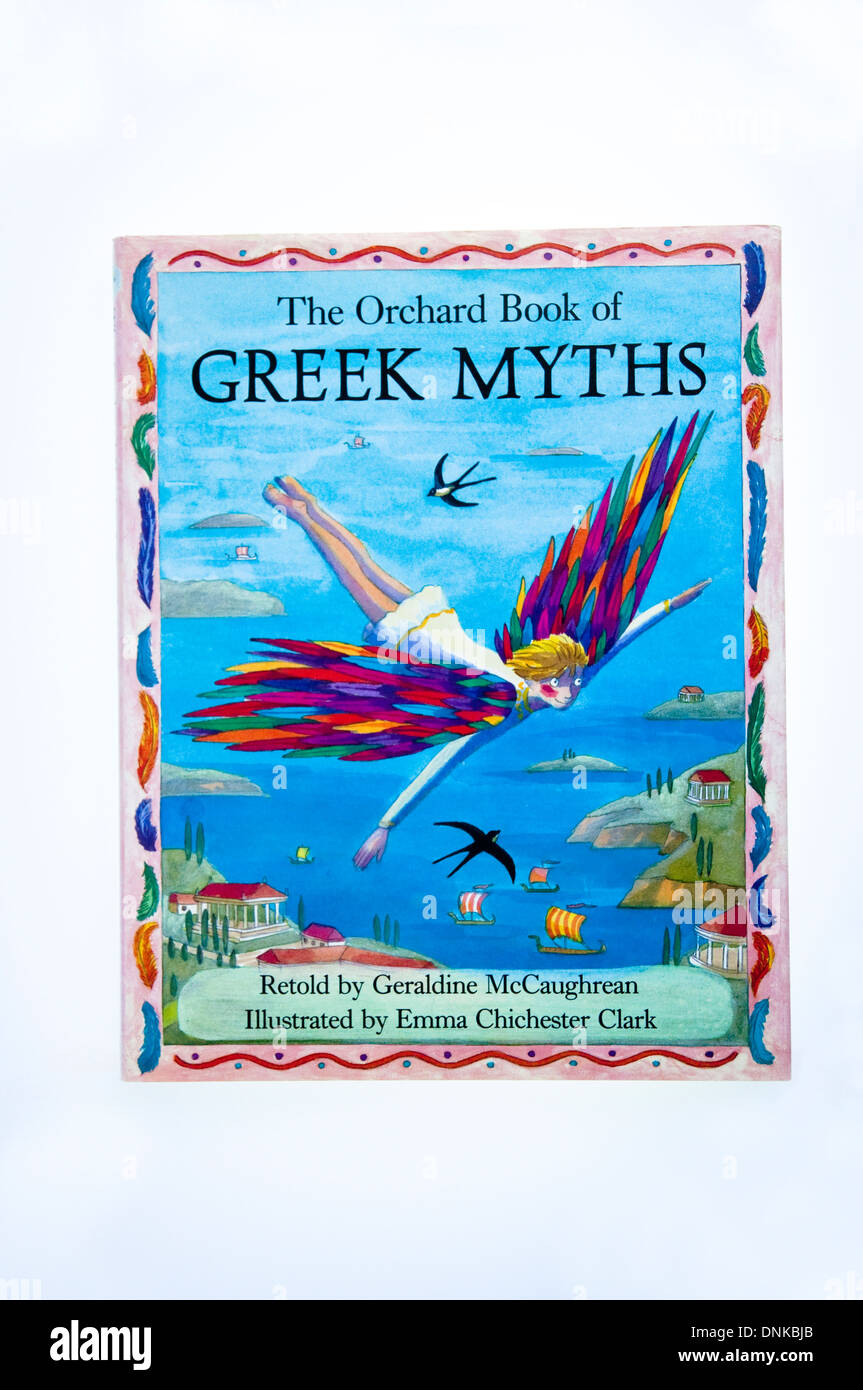 Griechische Mythen von Geraldine McCaughrean, illustriert von Emma Chichester Clark, Geschichten für Kinder von Orchard Books veröffentlicht. Stockfoto