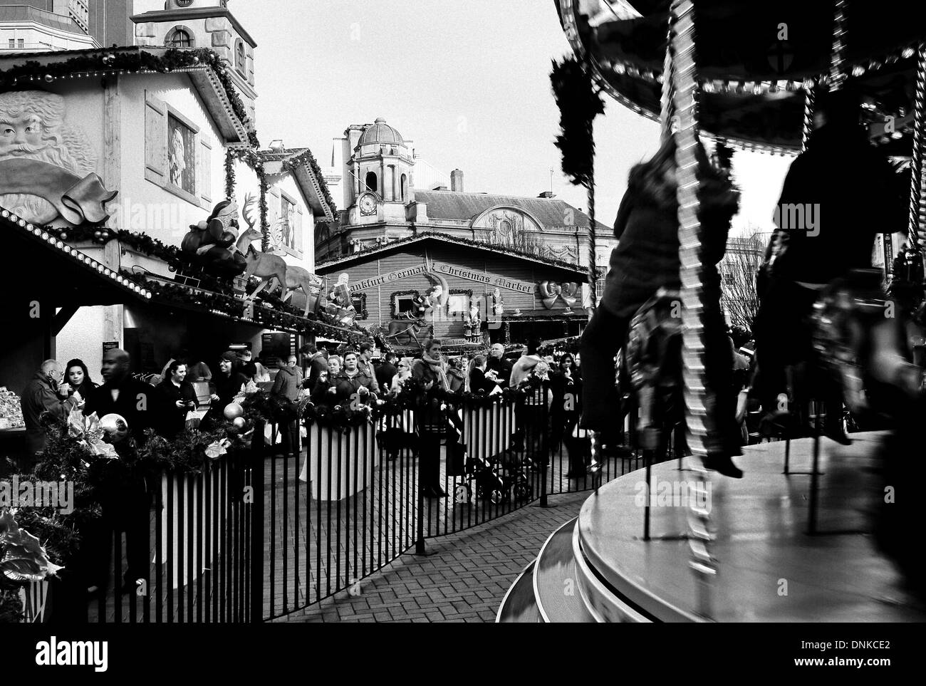 Deutschen Weihnachtsmarkt in Birmingham Stockfoto