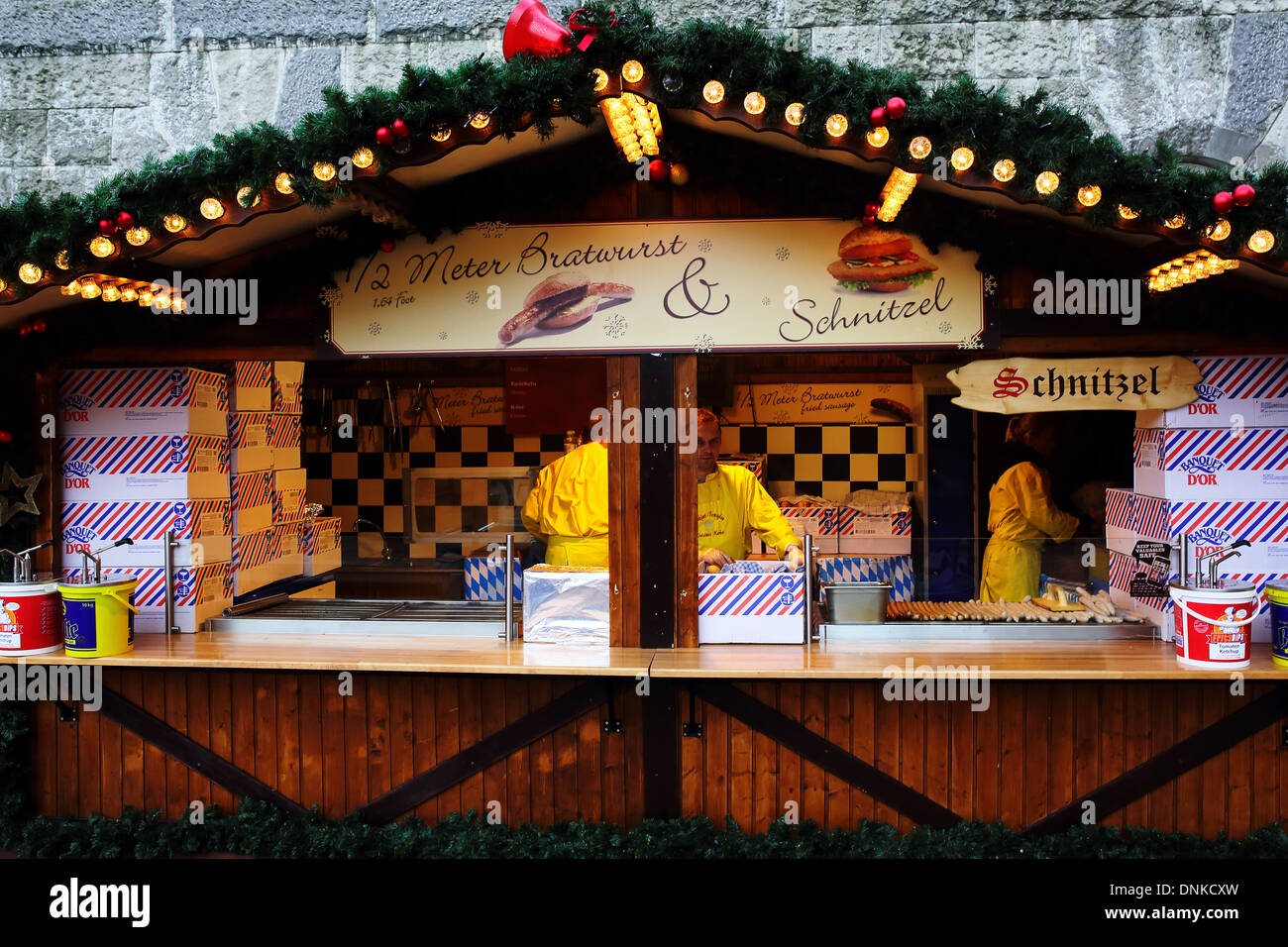 Deutschen Weihnachtsmarkt in Birmingham Stockfoto