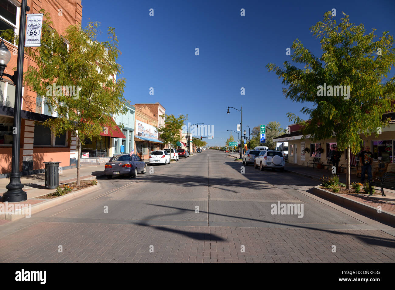 Winslow Arizona, kleine Stadt auf der alten Route 66 Stockfoto