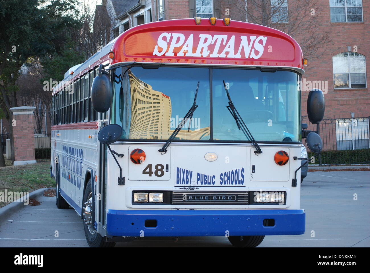 Reisebusse, Familien Reisen, MCE Spiele in Dallas Stockfoto