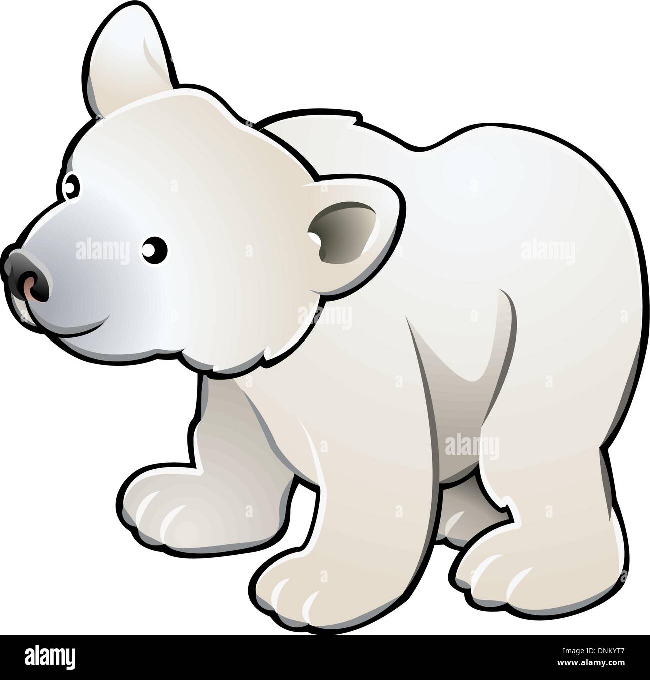 Eine Vektor-Illustration eines niedlichen Eisbären Stock Vektor