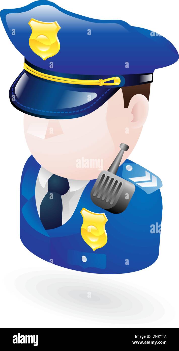 Abbildung eines Polizisten Stock Vektor