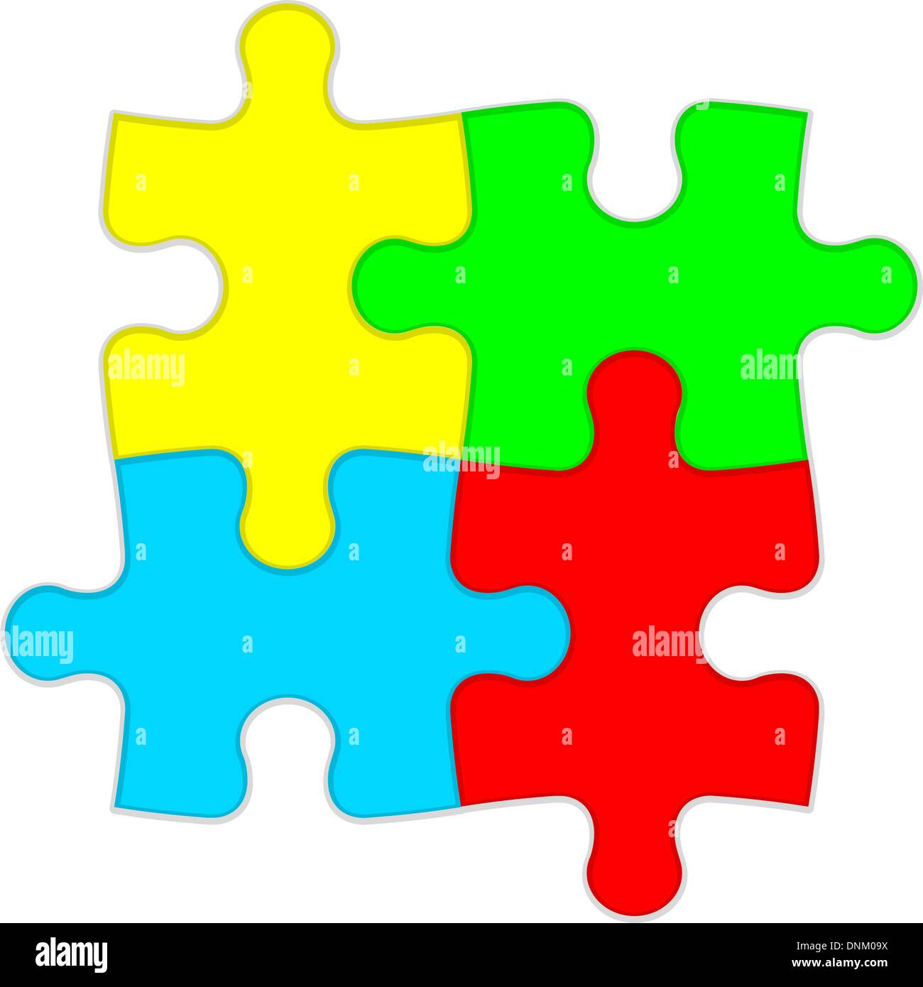 Hintergrund-Vektor-Illustration Jigsaw puzzle Stock Vektor