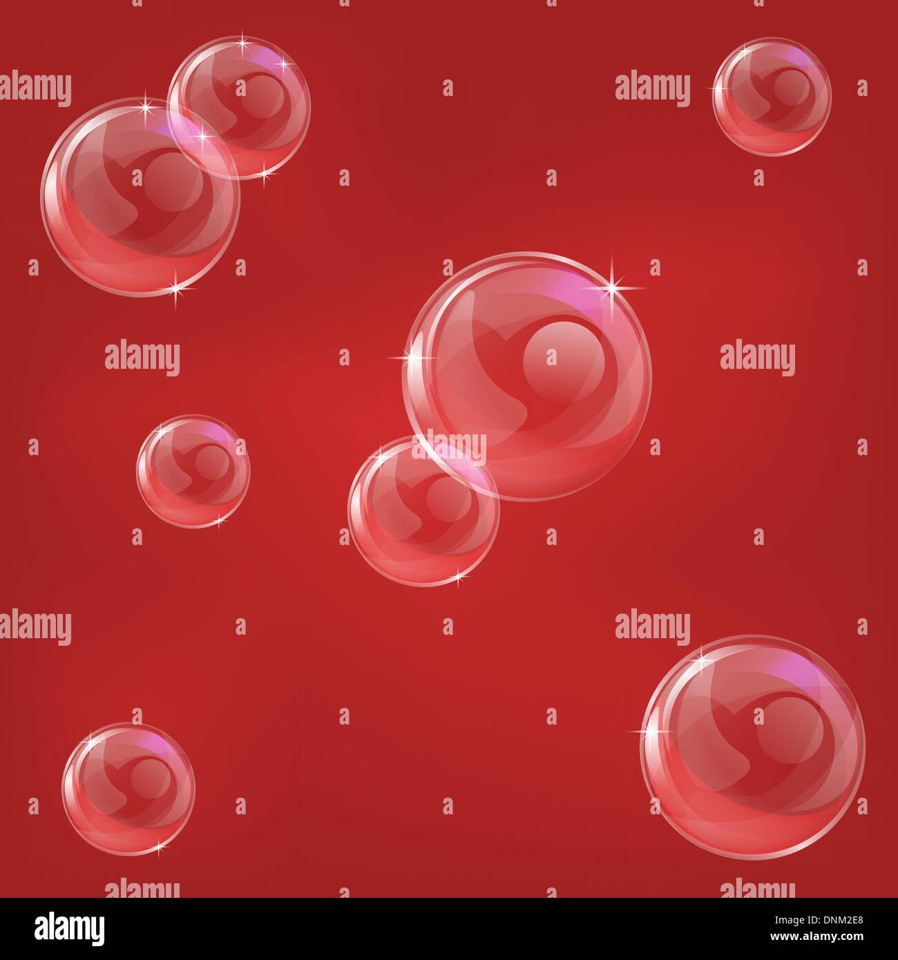 Eine nahtlos Fliesen rot transparent bubble-Hintergrund Stock Vektor