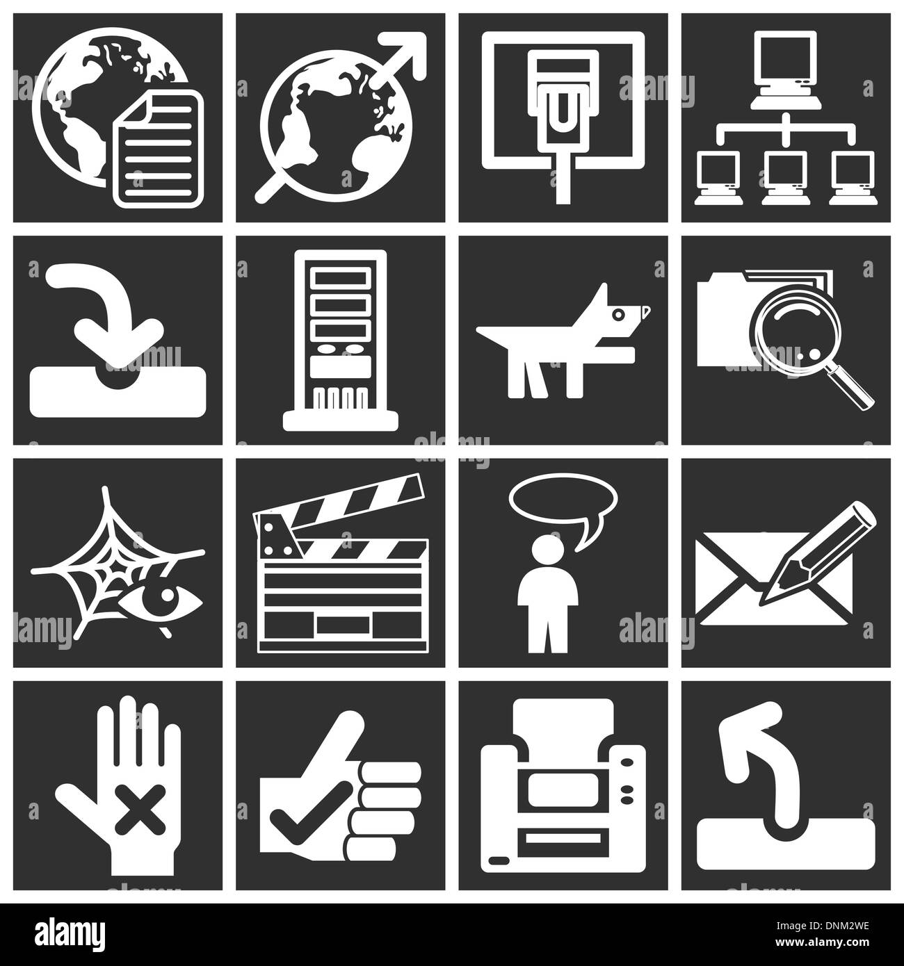 eine Reihe von Internet-Web-icons Stock Vektor