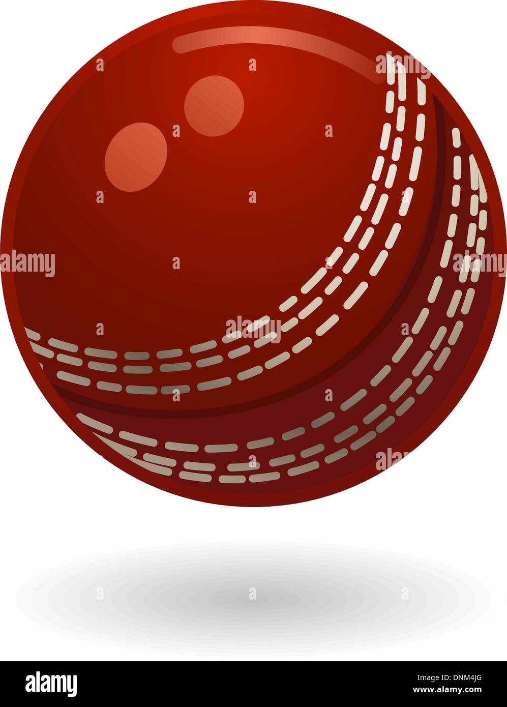 Beispiel für ein cricketball Stock Vektor