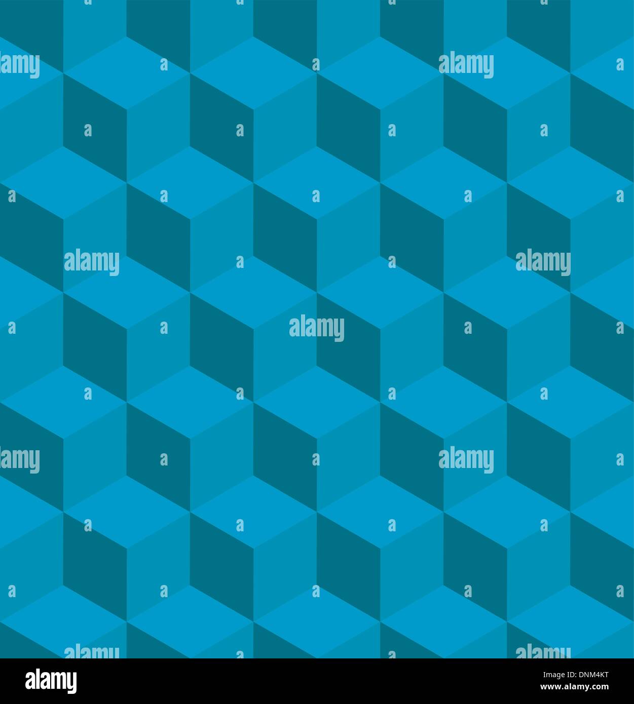 Ein nahtlos kachelbar blauen isometrische Würfel-Muster. Gestaltet vom feinsten wenn gefliest Stock Vektor